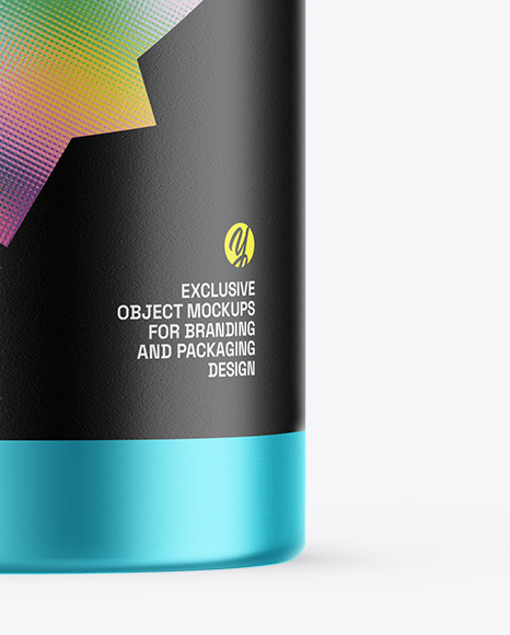 Matte Metallic Cosmetic Bottle With Pump Mockup