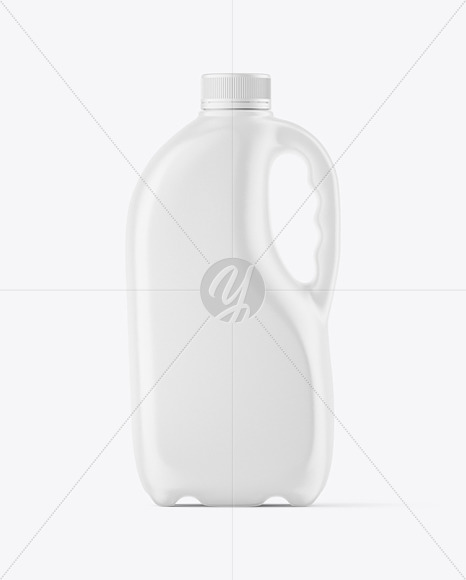 2l Matte Plastic Milk Jug Mockup