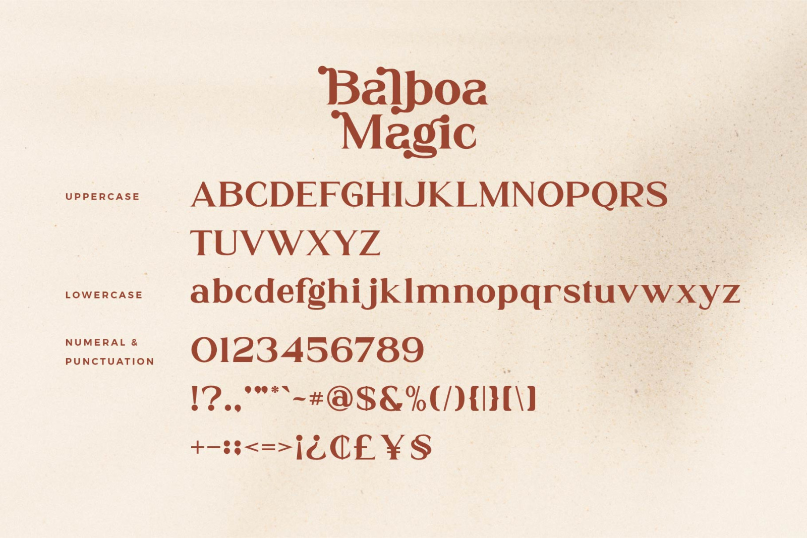 Balboa Magic Font