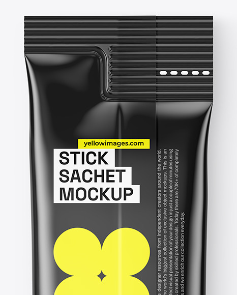 Glossy Stick Sachet Mockup