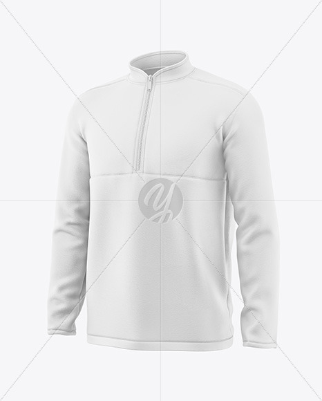 Men’s Zip Sweatshirt Mockup - Half Side View