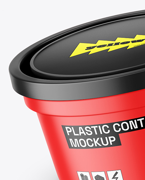 Matte Plastic Container Mockup