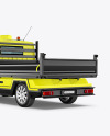 Tipper Truck Mockup - Back Half Side View