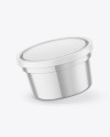 Glossy Metallic Container Mockup