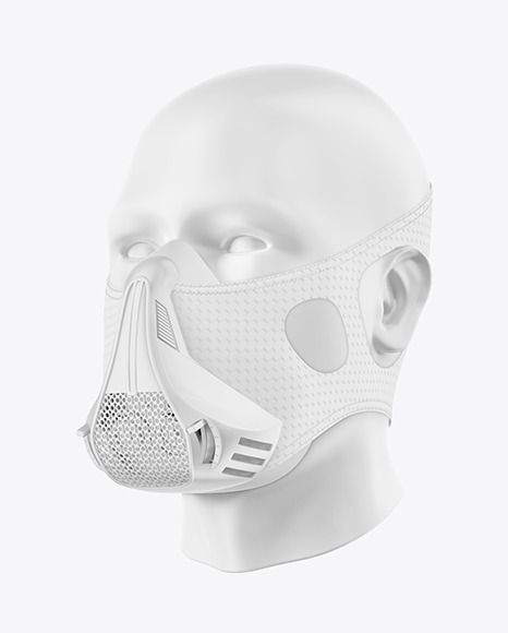 Training Mask on Matte Mannequin Head Mockup