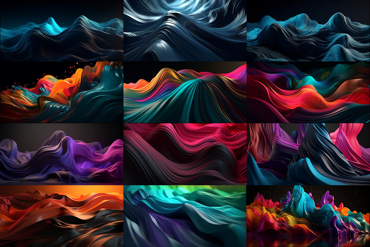 Abstract Waves Backgrounds