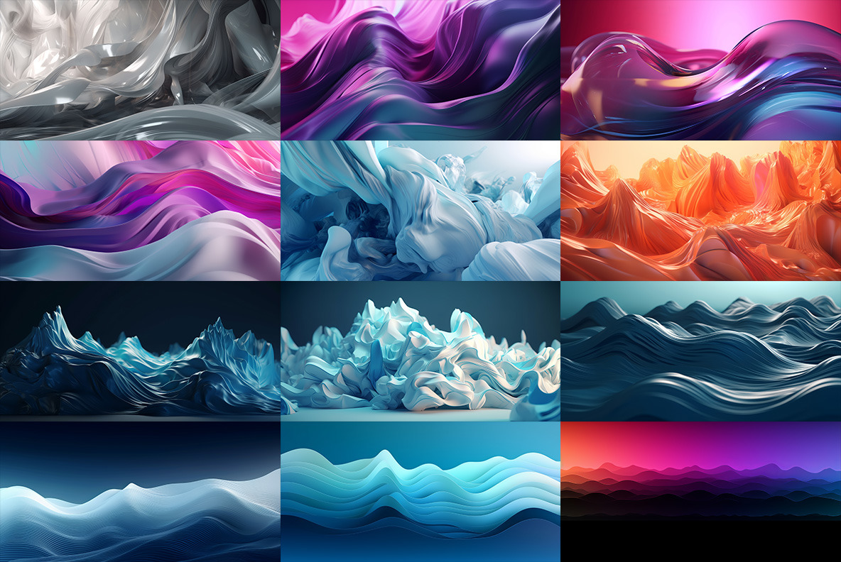 Abstract Waves Backgrounds