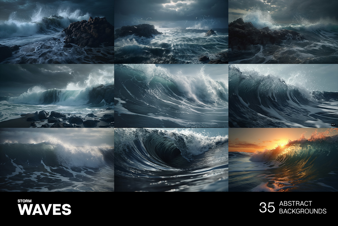 Storm Waves Backgrounds