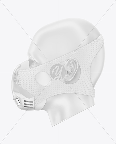 Training Mask on Matte Mannequin Head Mockup