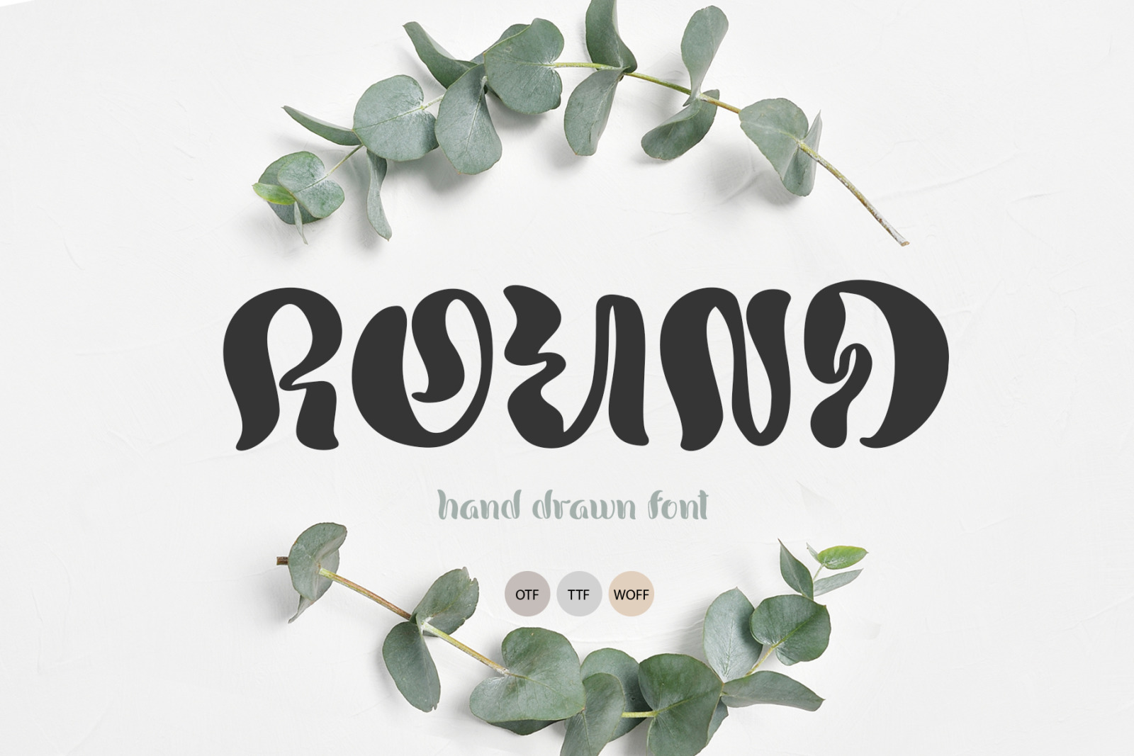 Round Hand Drawn Display liquid Font