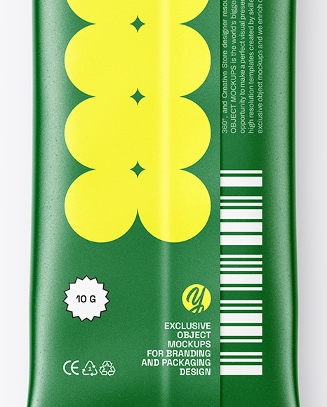 Paper Stick Sachet Mockup