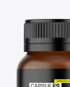 Matte Amber Bottle With Capsules Mockup