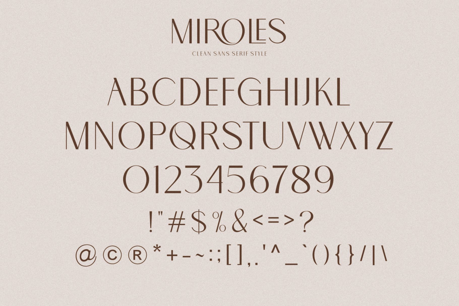 MIROLES FONT