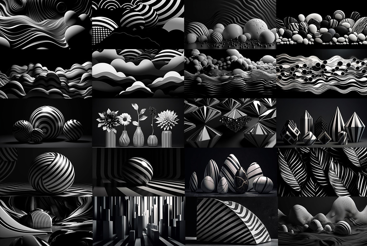 B&amp;W Stripes Backgrounds