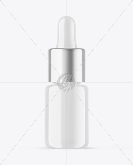 Glossy Plastic Dropper Bottle Mockup