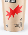 Kraft Coffee Cup with Straw Mockup