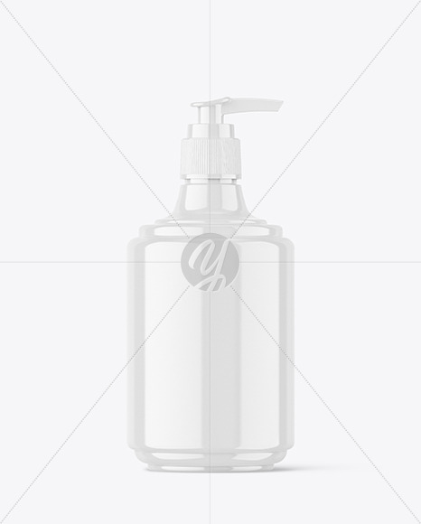 Glossy Pump Bottle Mockup
