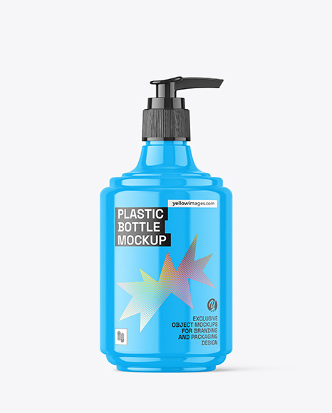 Glossy Pump Bottle Mockup