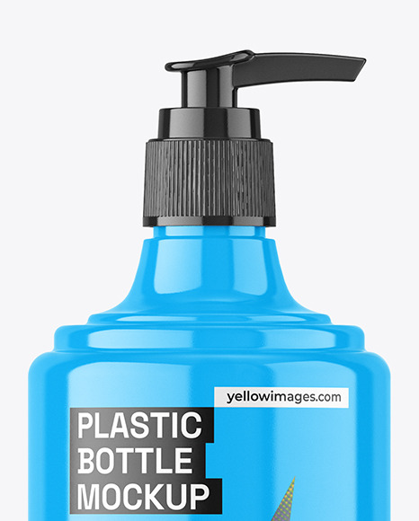 Glossy Pump Bottle Mockup