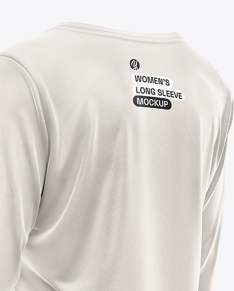 Women’s Long Sleeve T-Shirt V-Neck Mockup