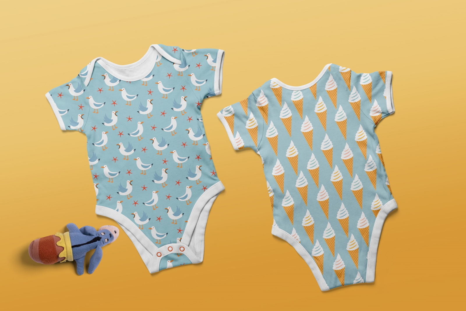 On the beach Summer pattern set On the beach Summer pattern set