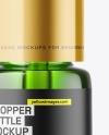 Green Glass Dropper Bottle Mockup