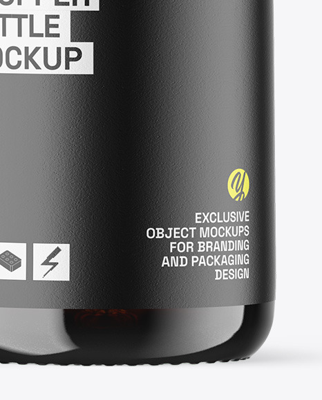 Amber Glass Dropper Bottle Mockup Amber Glass Dropper Bottle Mockup