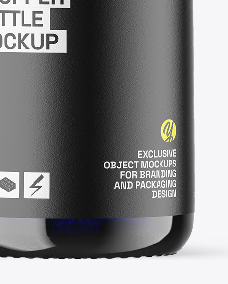 Blue Glass Dropper Bottle Mockup Blue Glass Dropper Bottle Mockup