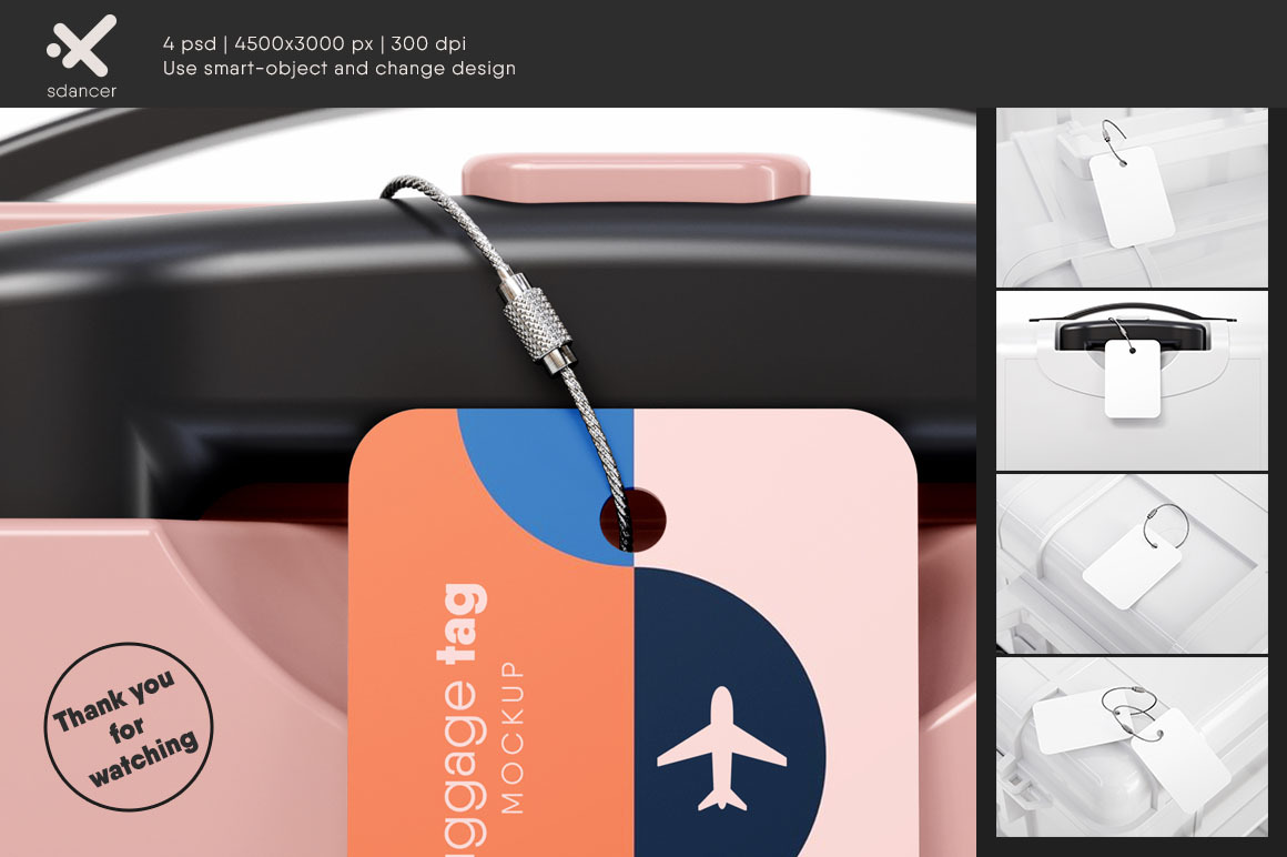 Luggage Tag Mockup