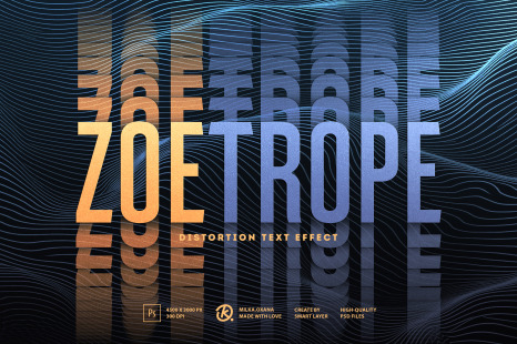 Zoetrope — Distortion Text Effect - Duotone