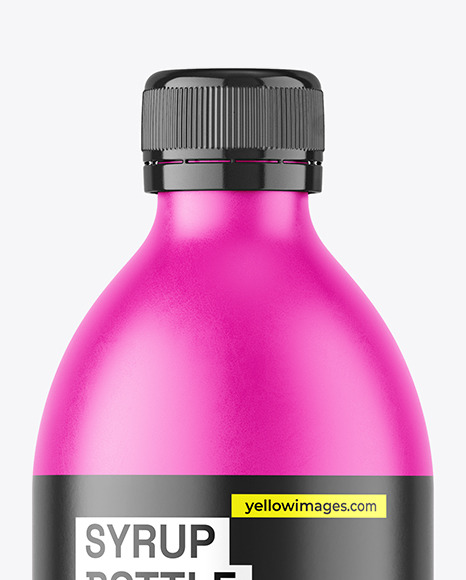 300ml Matte Syrup Bottle w\ Measuring Cap Mockup