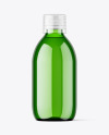 300ml Green Syrup Bottle w\ Measuring Cap Mockup