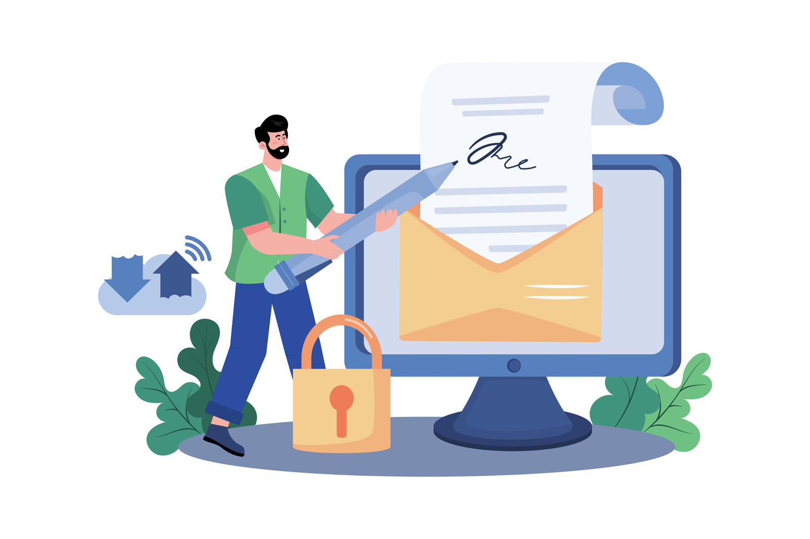 M738_Email Service Illustration_Part 02 M738_Email Service Illustration_Part 02