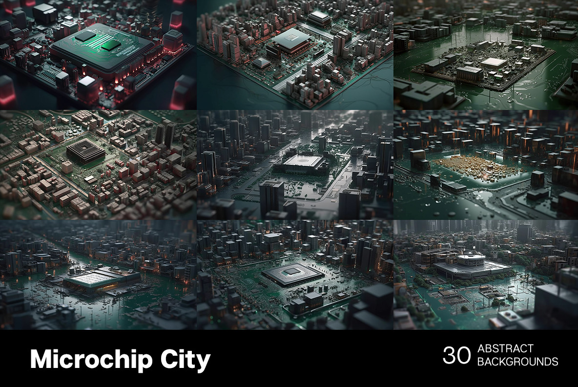 Microchip City Backgrounds. Microchip City Backgrounds.