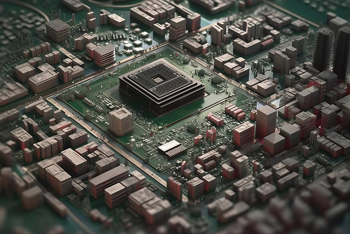 Microchip City Backgrounds. Microchip City Backgrounds.