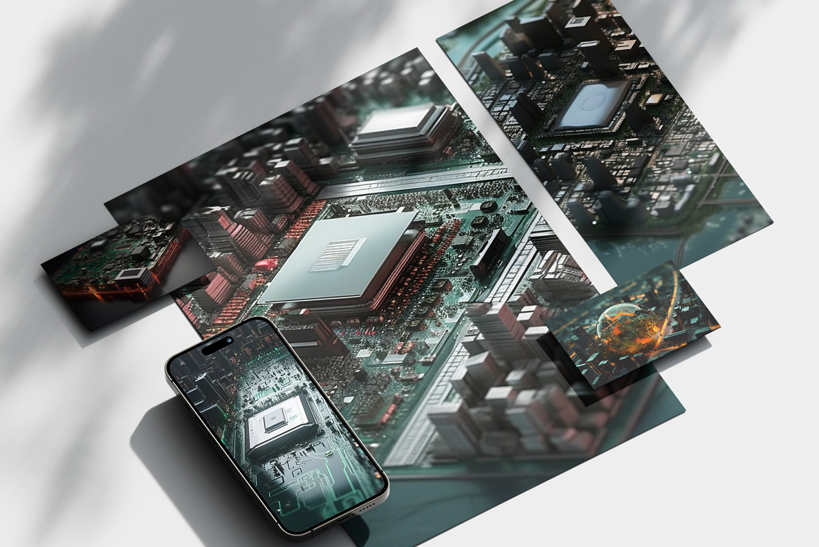 Microchip City Backgrounds. Microchip City Backgrounds.