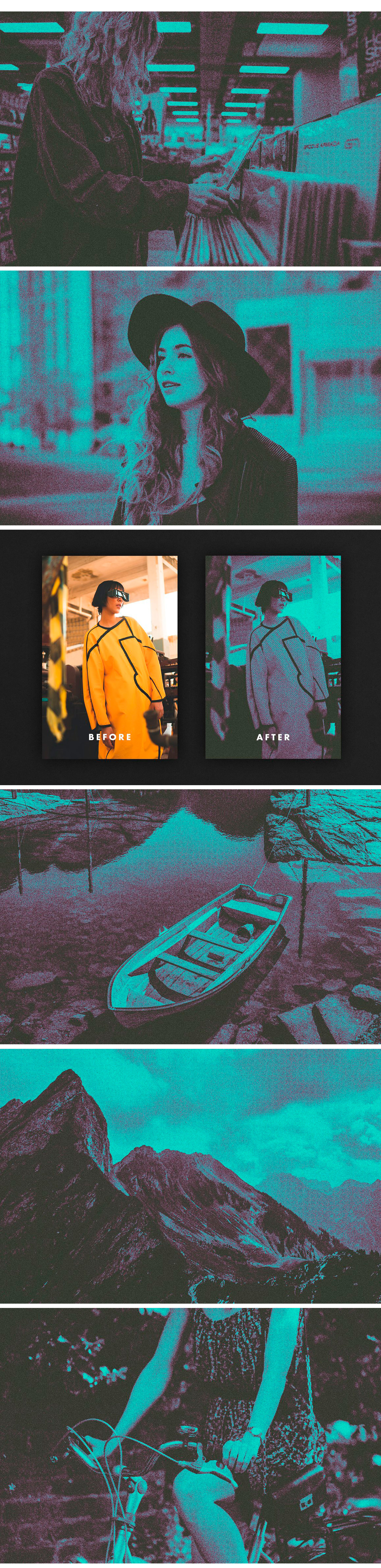 Grunge Halftone Photo Effect Grunge Halftone Photo Effect