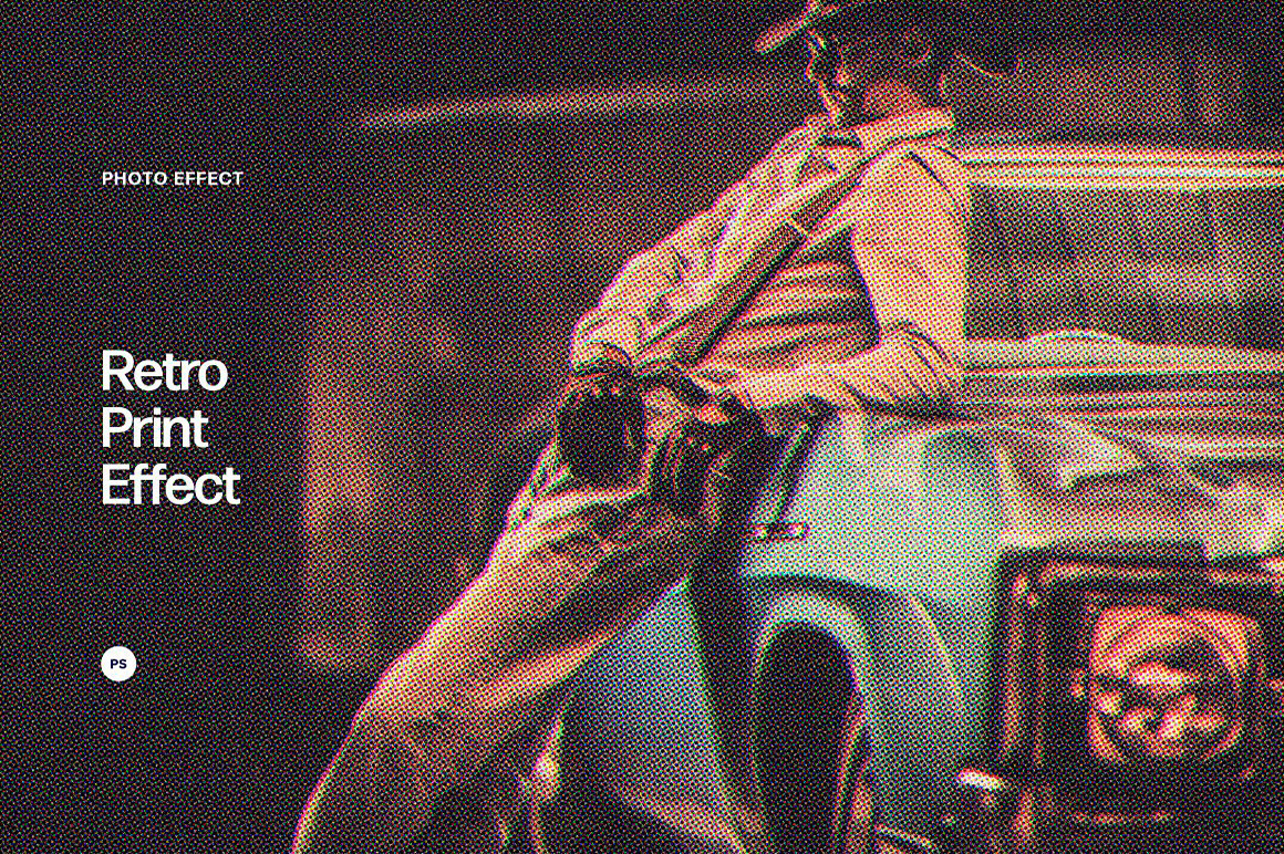 Retro Print Photo Effect Retro Print Photo Effect