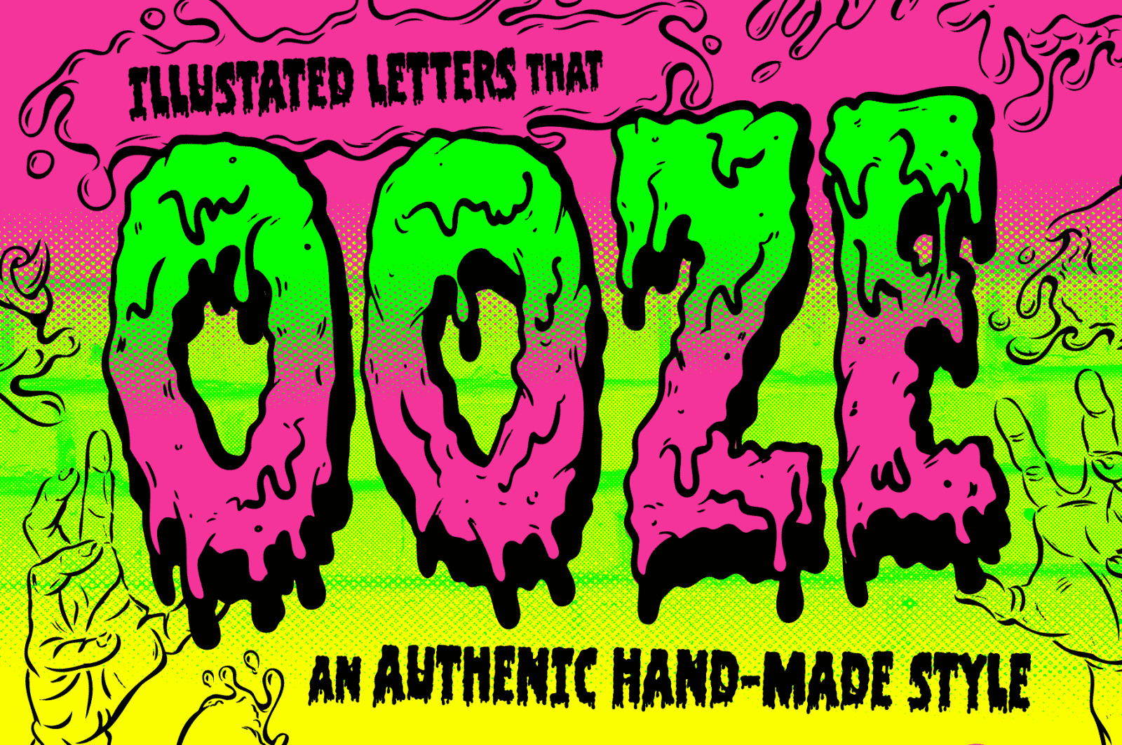 Filthy Creation: An Outrageously Cartoonish Slime Font!