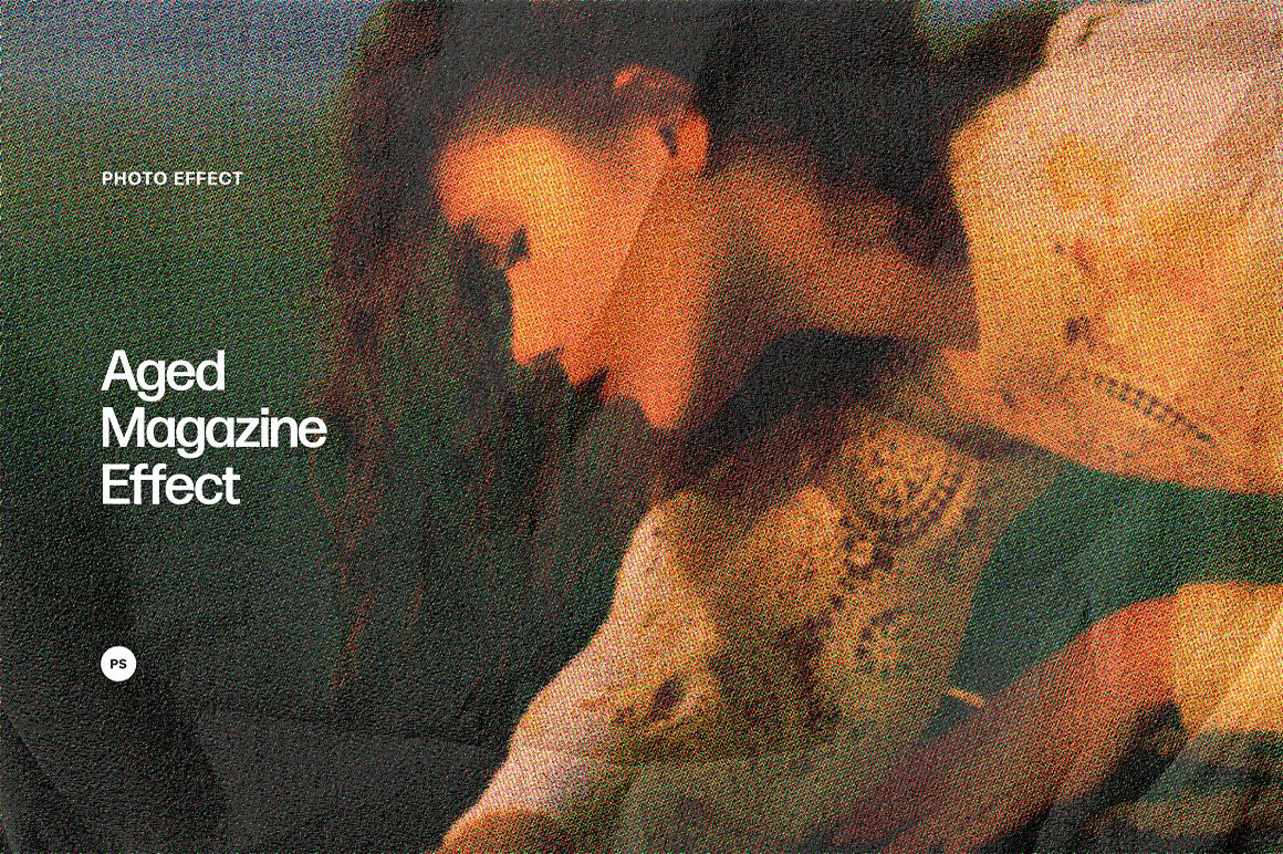 Aged Magazine Photo Effect Aged Magazine Photo Effect