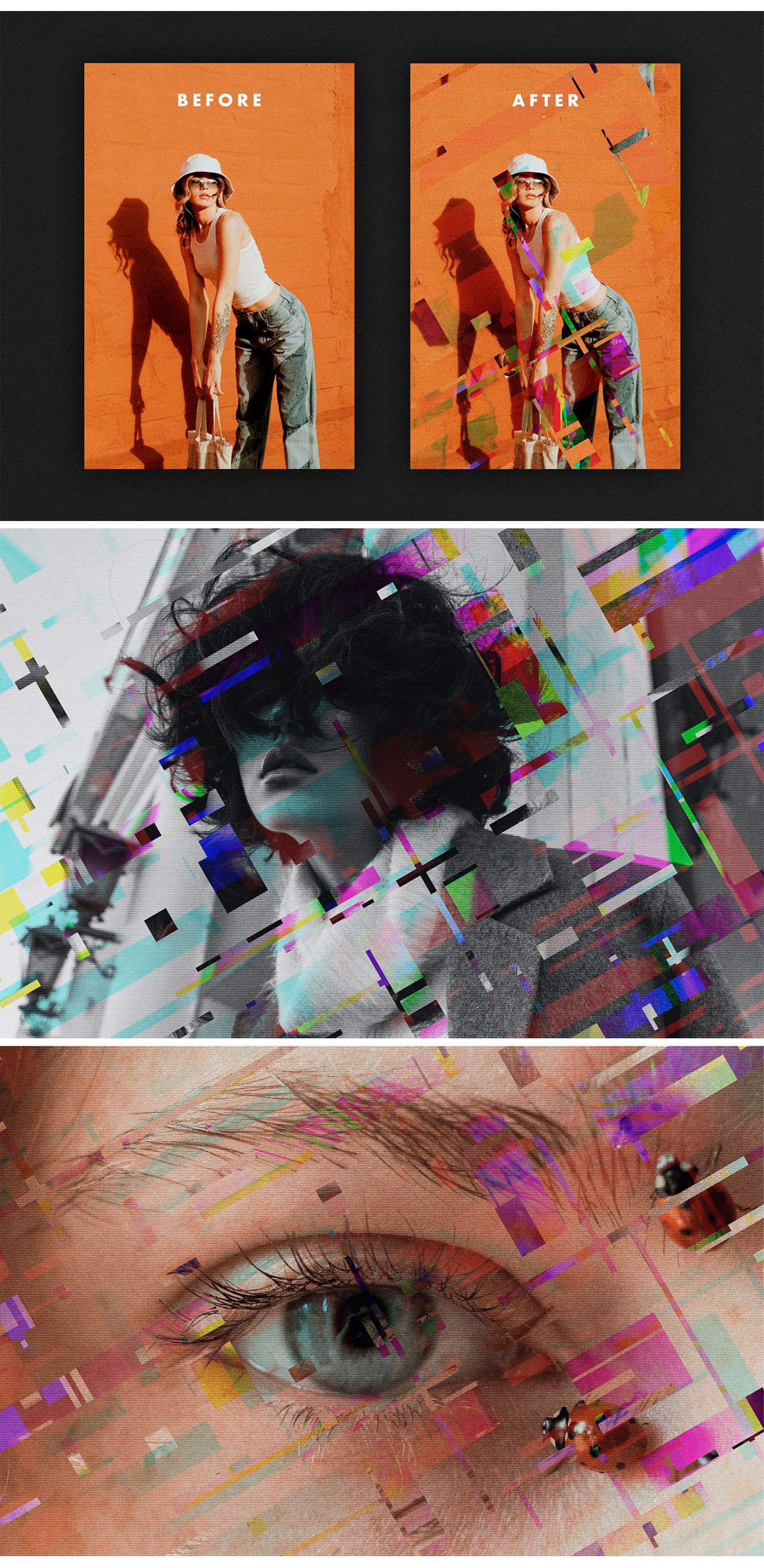 Hologlitch Photoshop Effect Hologlitch Photoshop Effect