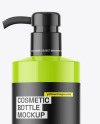 Glossy Cosmetic Bottle With Pump Mockup