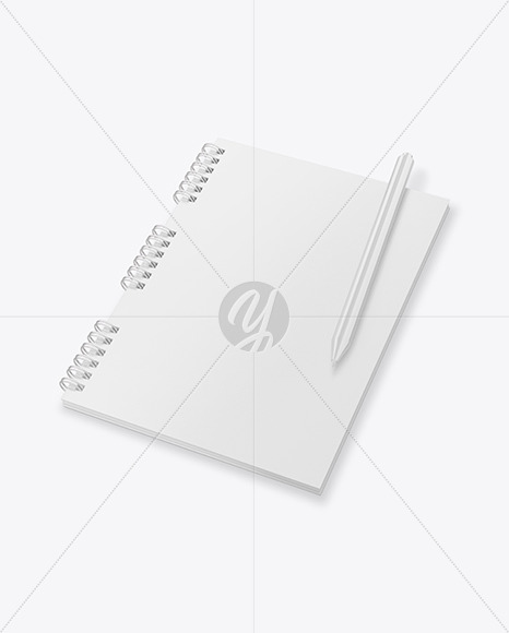 Notebook with Pen Mockup