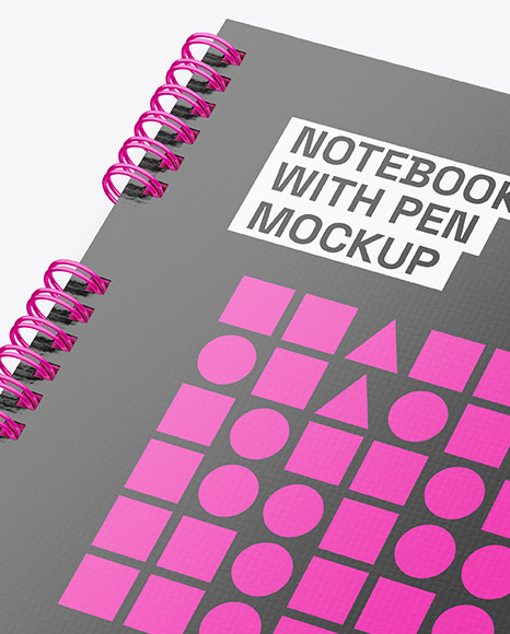 Notebook with Pen Mockup