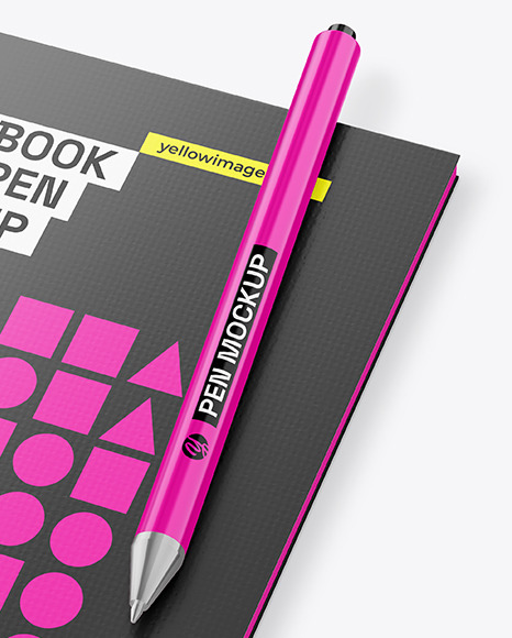 Notebook with Pen Mockup