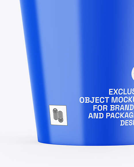 Glossy Drink Cup W/ Straw Mockup