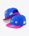 Two Snapback Caps Mockups