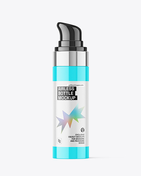 Glossy Airless Bottle Mockup Glossy Airless Bottle Mockup