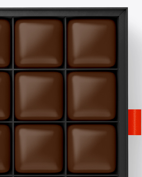 Box of Chocolate Sweets Mockup