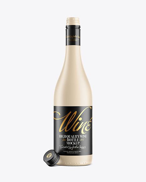 Ceramic Wine Bottle Mockup